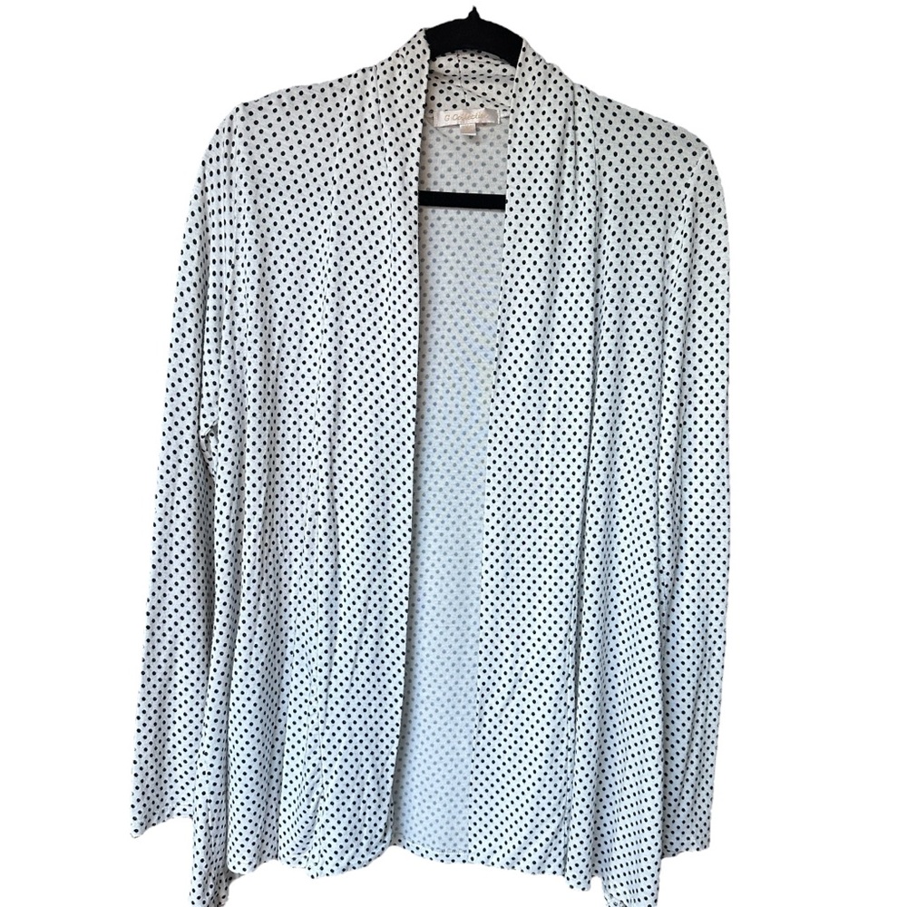 Polka Dot Cardigan Black and White Polk Dots Size M